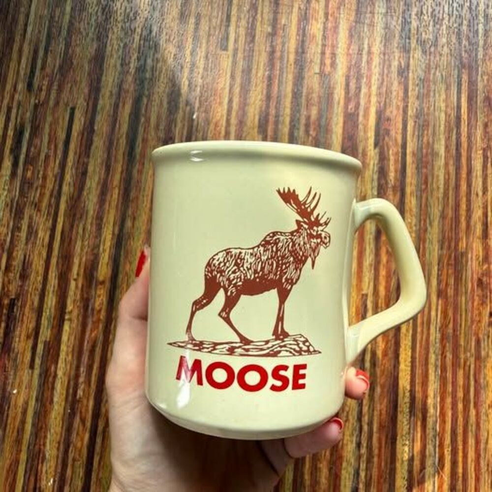 Vintage Linyi Headwind Moose Ceramic Coffee Mug